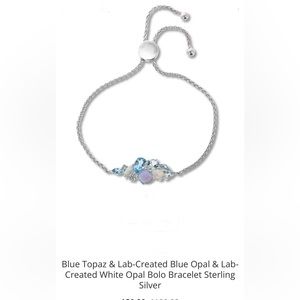 Blue Topaz and Opal BOLO Bracelet